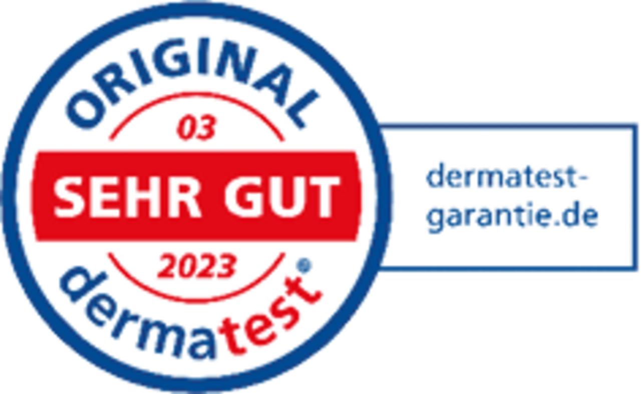 Original Dermatest®-Siegel „Sehr Gut 2023“